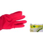 GUANTES DE LATEX VITEX DEL NUMERO 7 USO MULTIUSOS COLOR ROJO 1 PZA